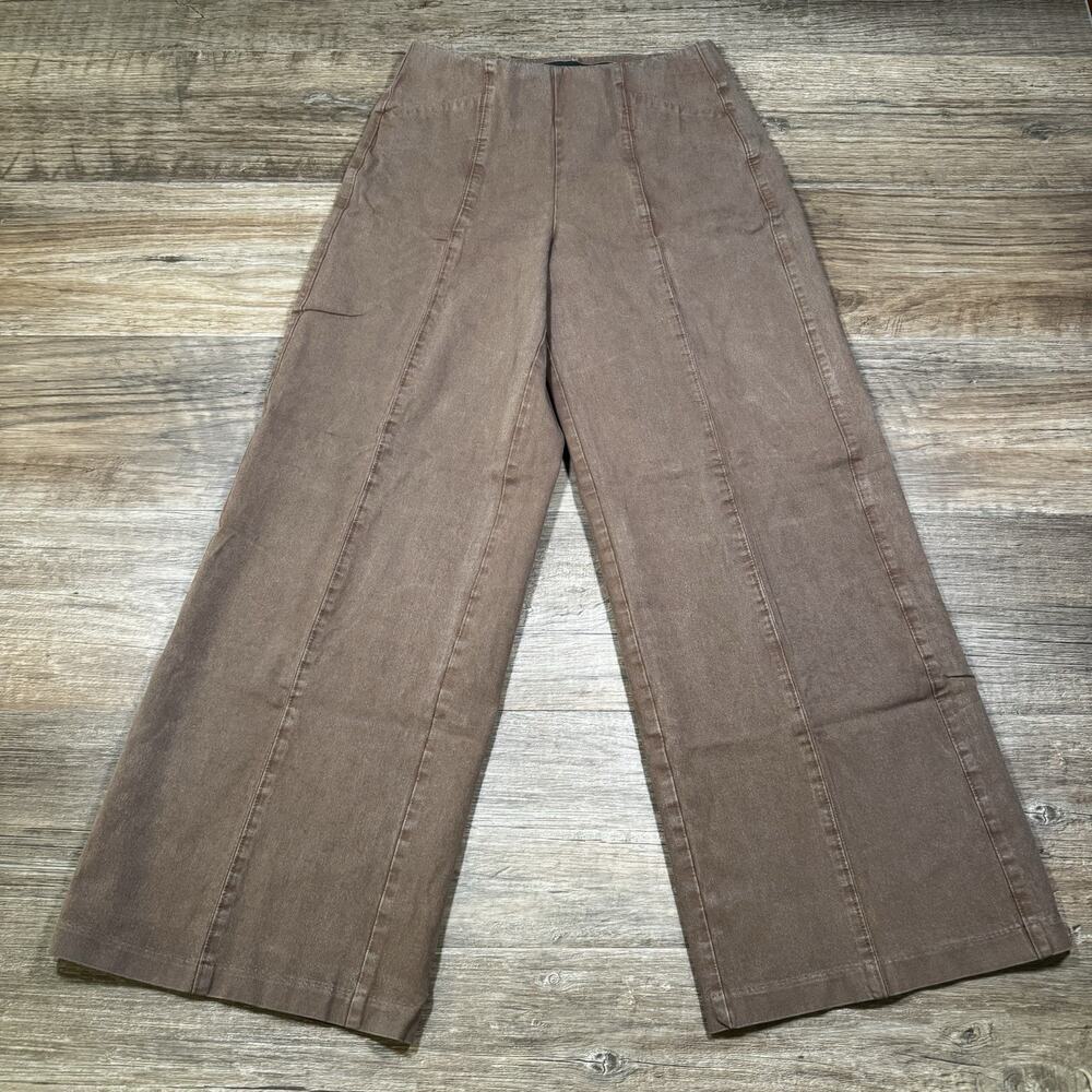 Old Navy Pixie Pants Women S Brown High Rise Wide Leg Stretch Comfort Waist
